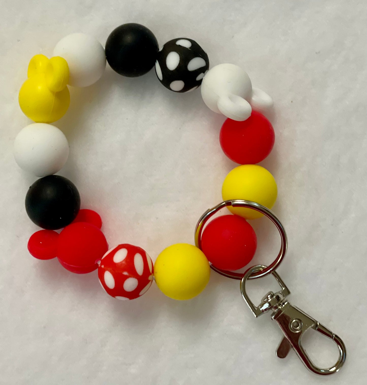 Beaded wrist keychains