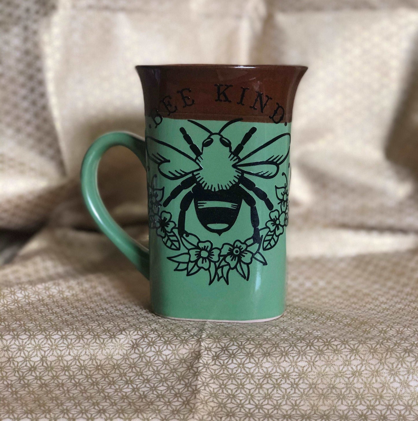 Bee Kind....Enjoy your coffee in this 16 ounce ceramic coffee cup!