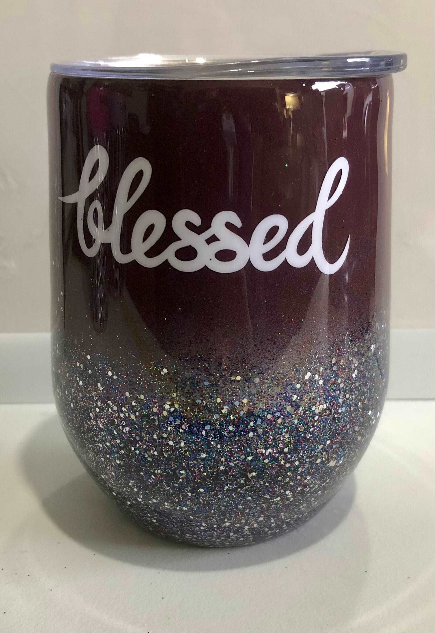 Blessed! Enjoy a beverage in this 12oz Tumbler.