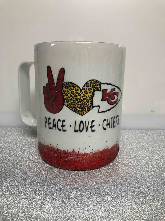 Do you love the Kansas City Chiefs? This is a 12oz Insulated Coffee Mug with Handle Stainless Steel Tumbler