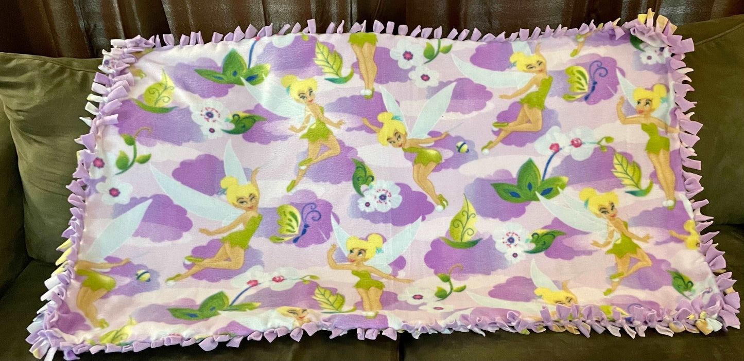 Cuddle up and stay warm with one of my medium size fleece tie knot blankets