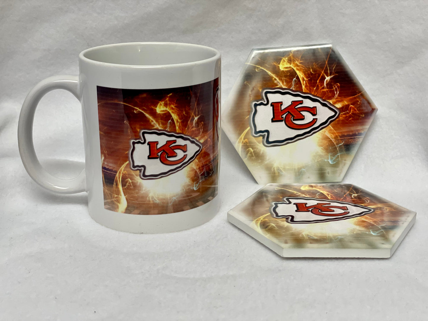 Kansas City Chiefs cup & ceramic coasters