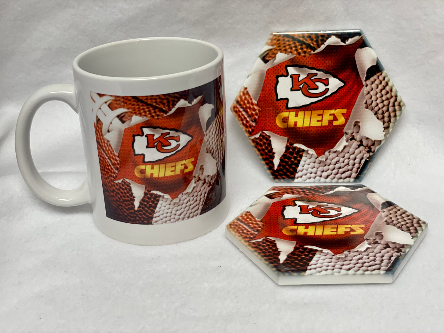 Kansas City Chiefs cup & ceramic coasters