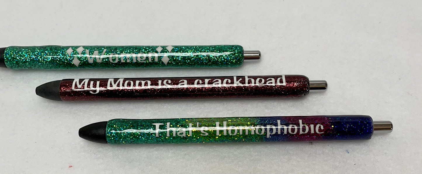 Resin gel pens