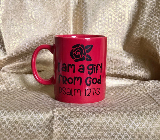 I am a gift from God.... Enjoy your coffee in this 11 ounce ceramic coffee cup!
