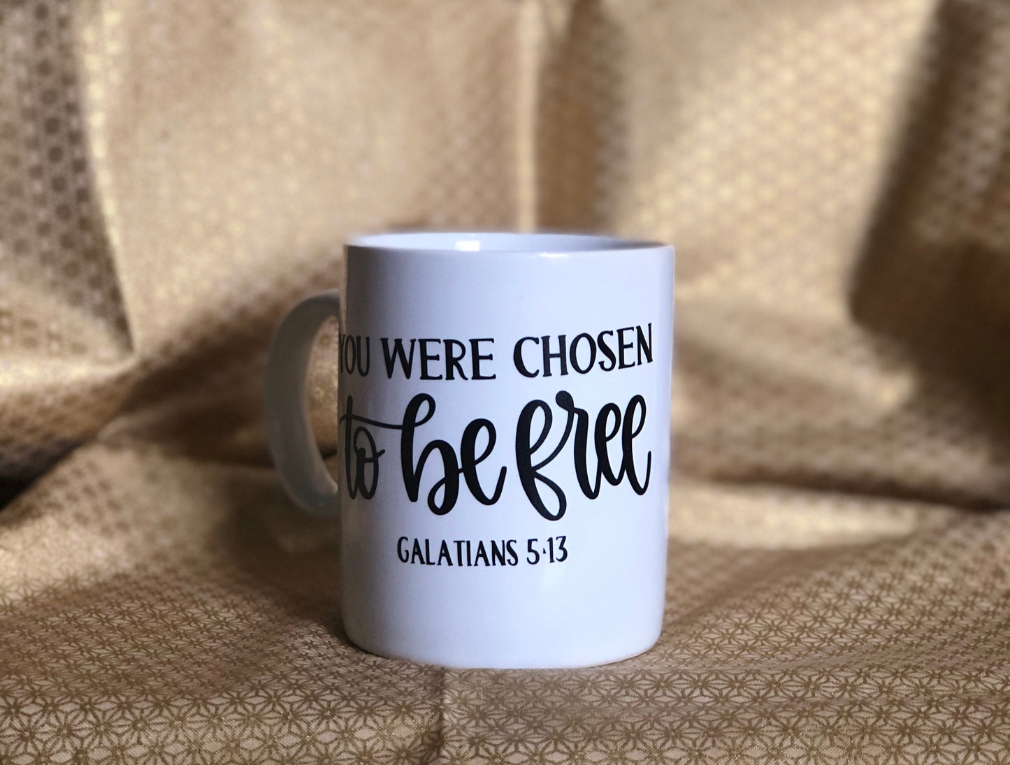 You were chosen.... Enjoy your coffee in this 14 ounce ceramic coffee cup!