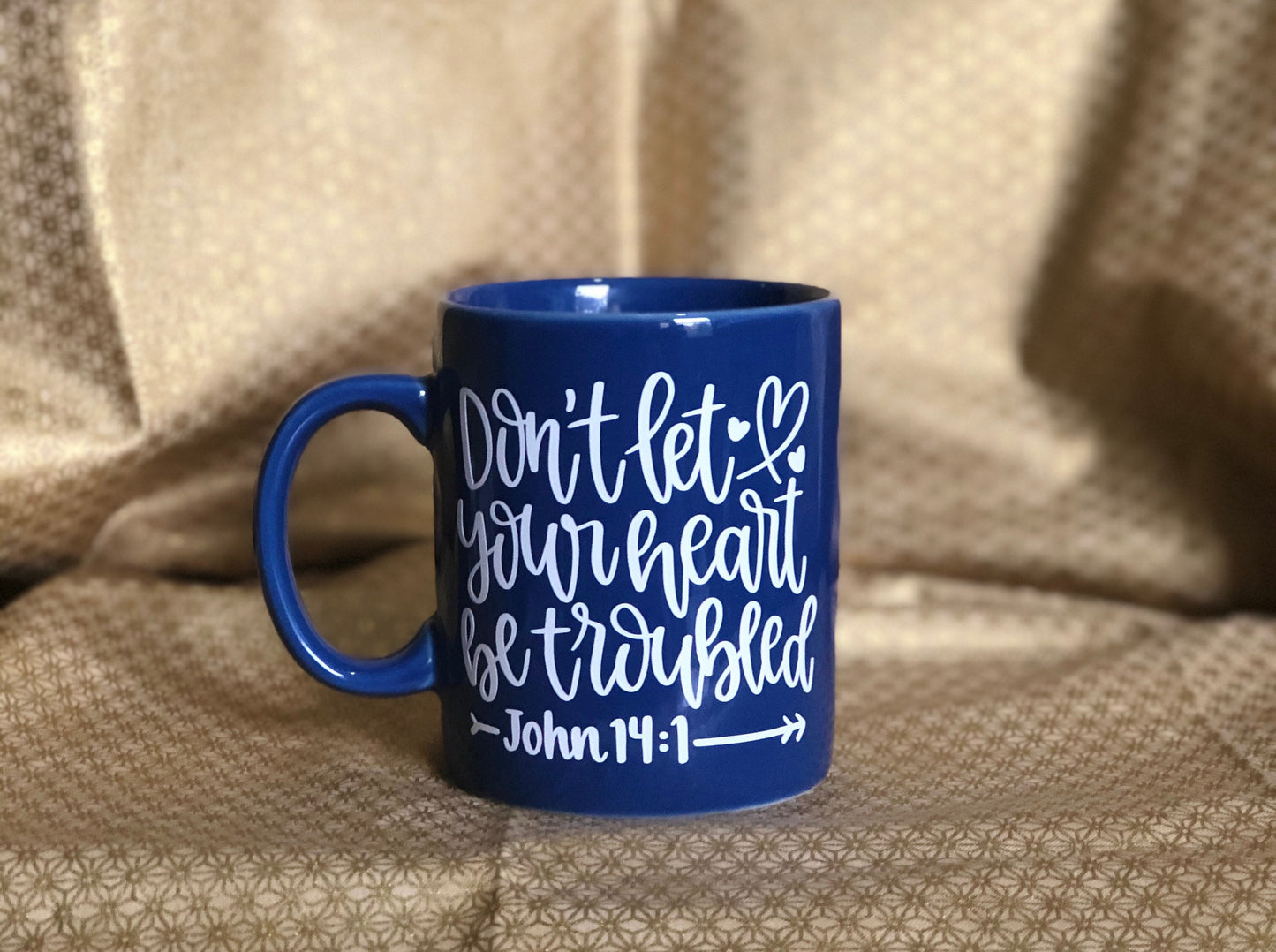 Don’t let your heart.... Enjoy your coffee in this 14 ounce ceramic coffee cup!