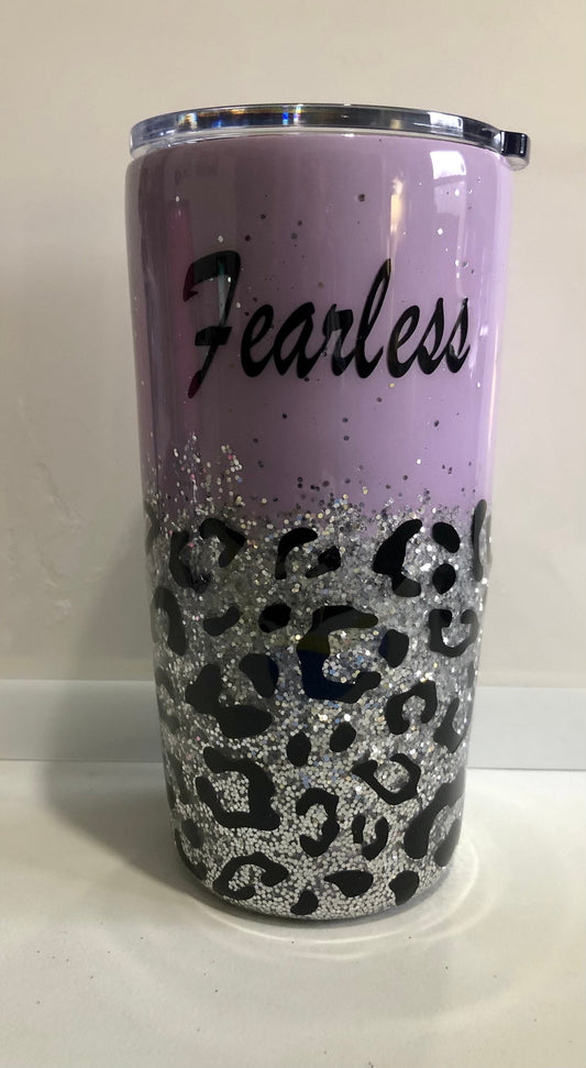 Enjoy a beverage in this Fearless with Giraffe 20oz Tumbler.