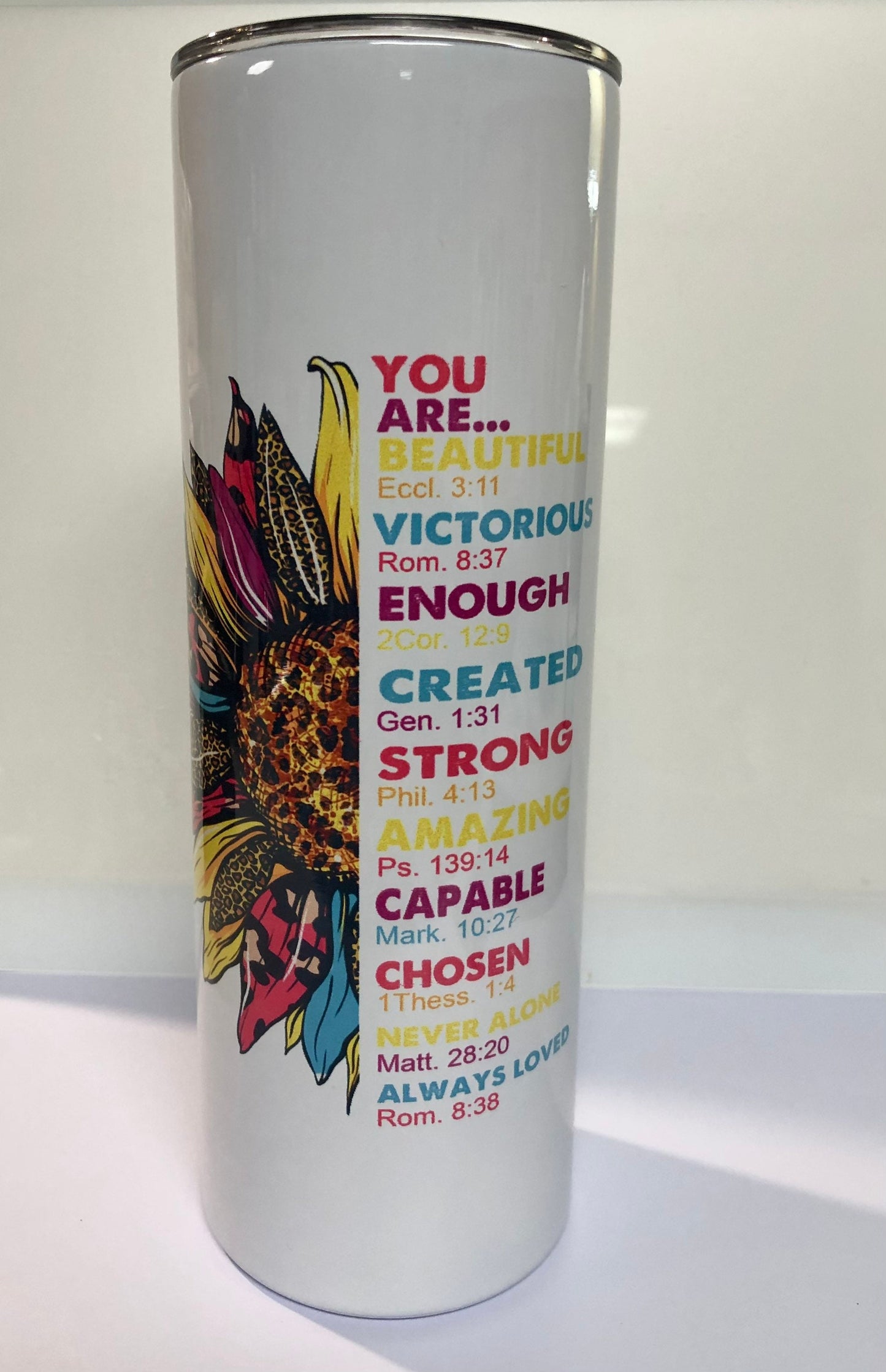 You are......Enjoy a beverage in this 20oz skinny Tumbler.