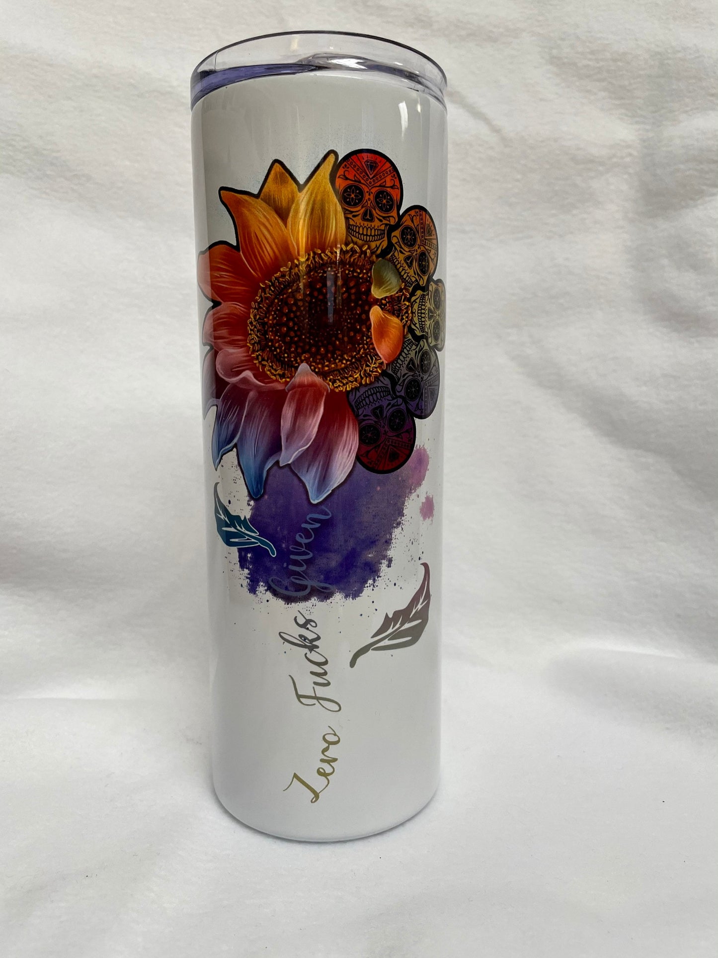 Zero.......Enjoy a beverage in this 20oz skinny Tumbler.