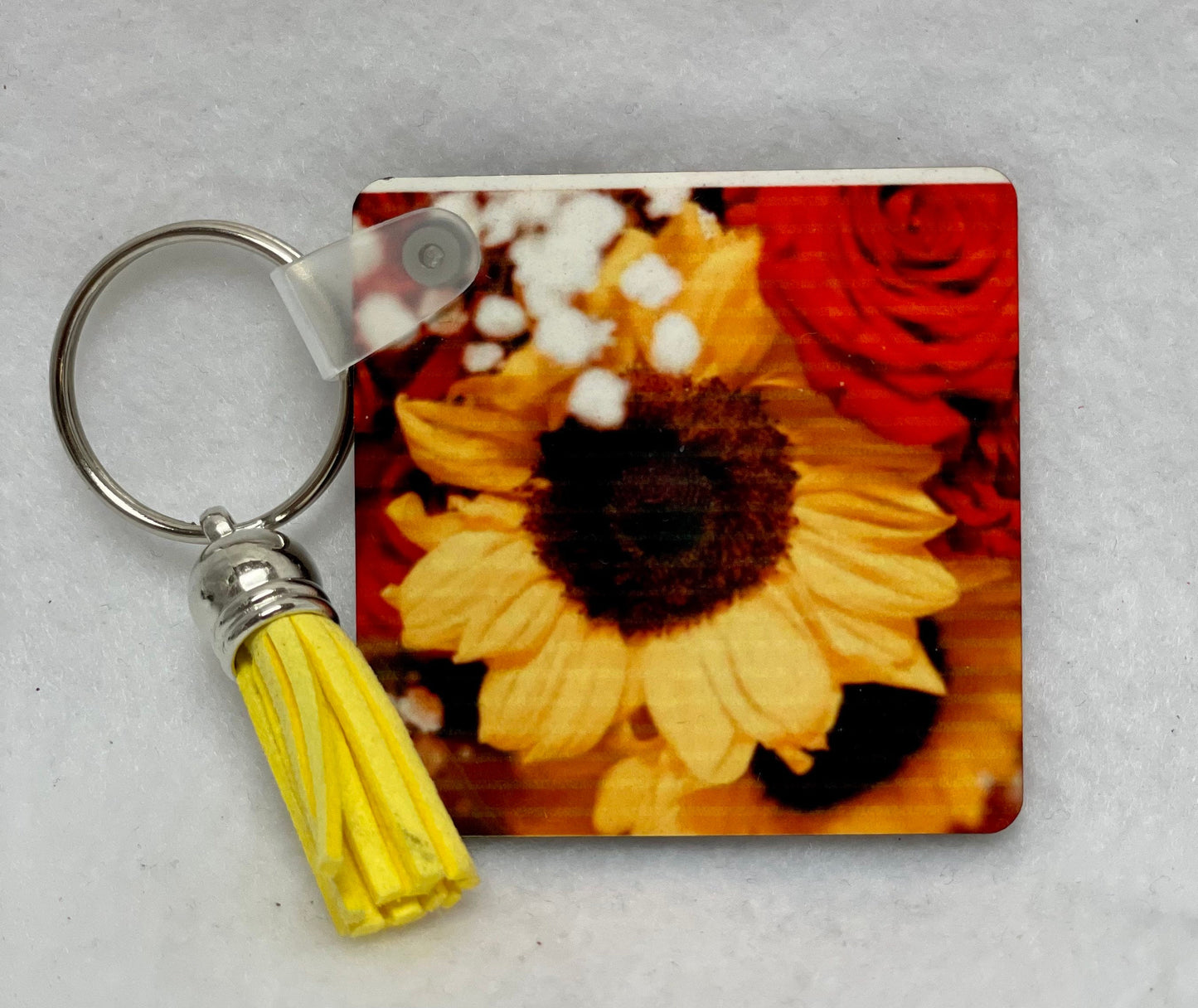 These are key rings with a leather tassel. Please specify in comments which one you are interested in. Each sold separately