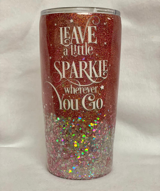 Leave a little Sparkle….Enjoy a beverage in this 20oz Tumbler.
