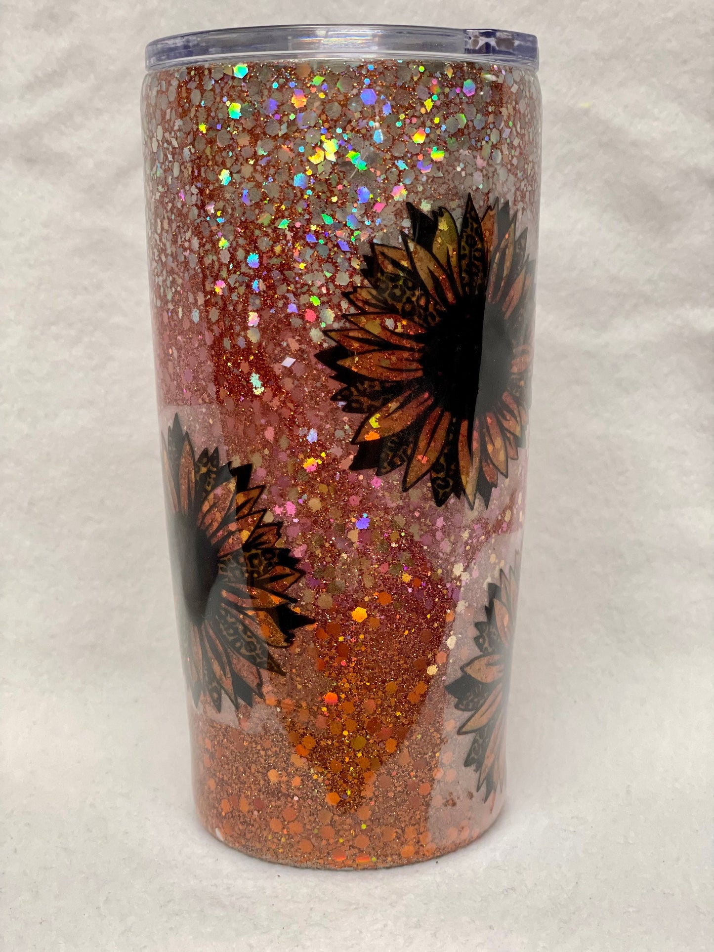 Love Sunflowers… Enjoy your coffee or cold drink in this 20oz Tumbler. This can be personalized!