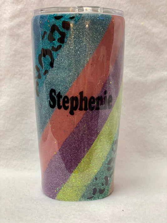 Love Rainbows? Enjoy a beverage in this 20oz Tumbler.