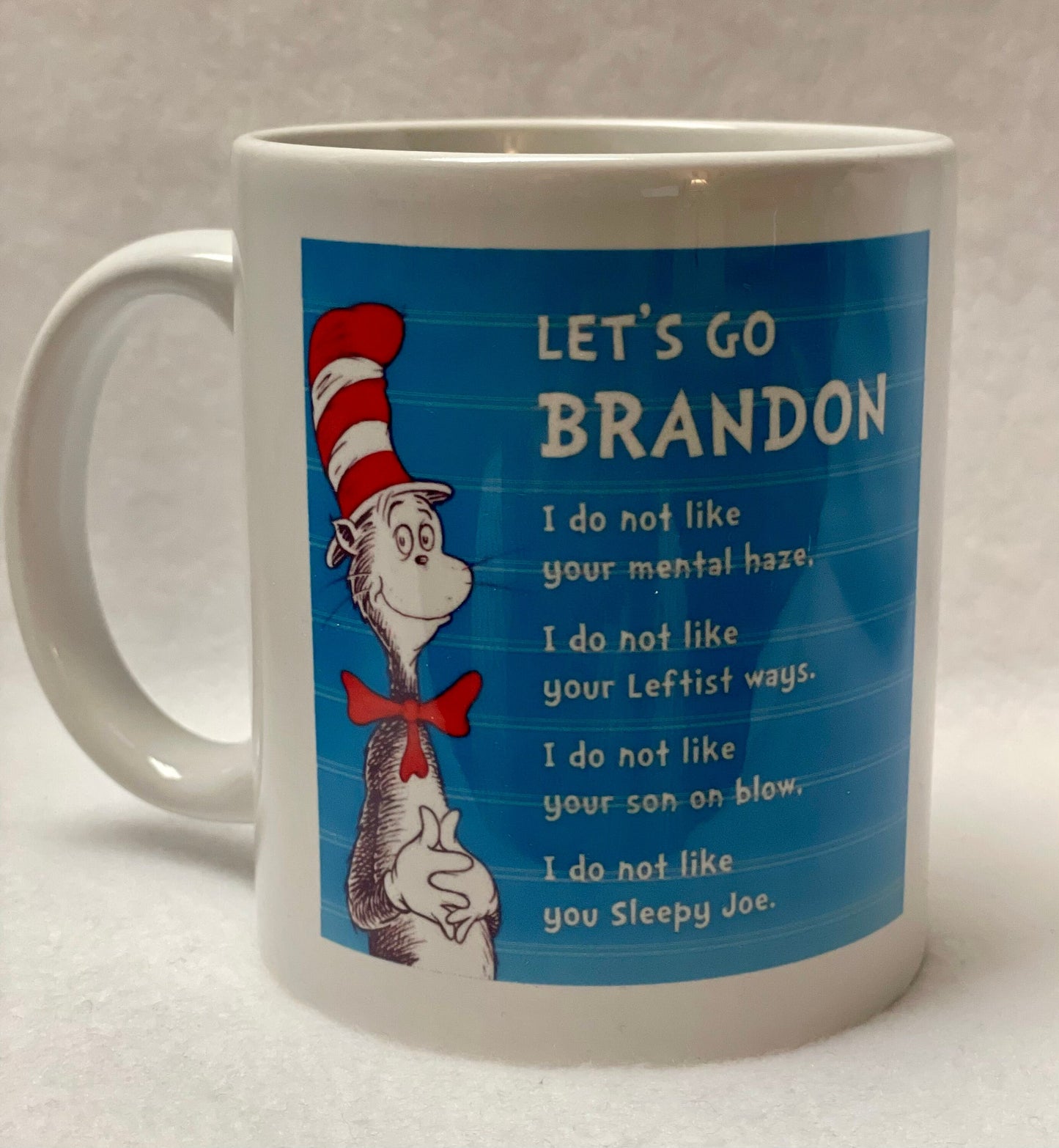 SALE! Let’s Go Brandon! Enjoy your coffee in this 14 ounce ceramic coffee cup!