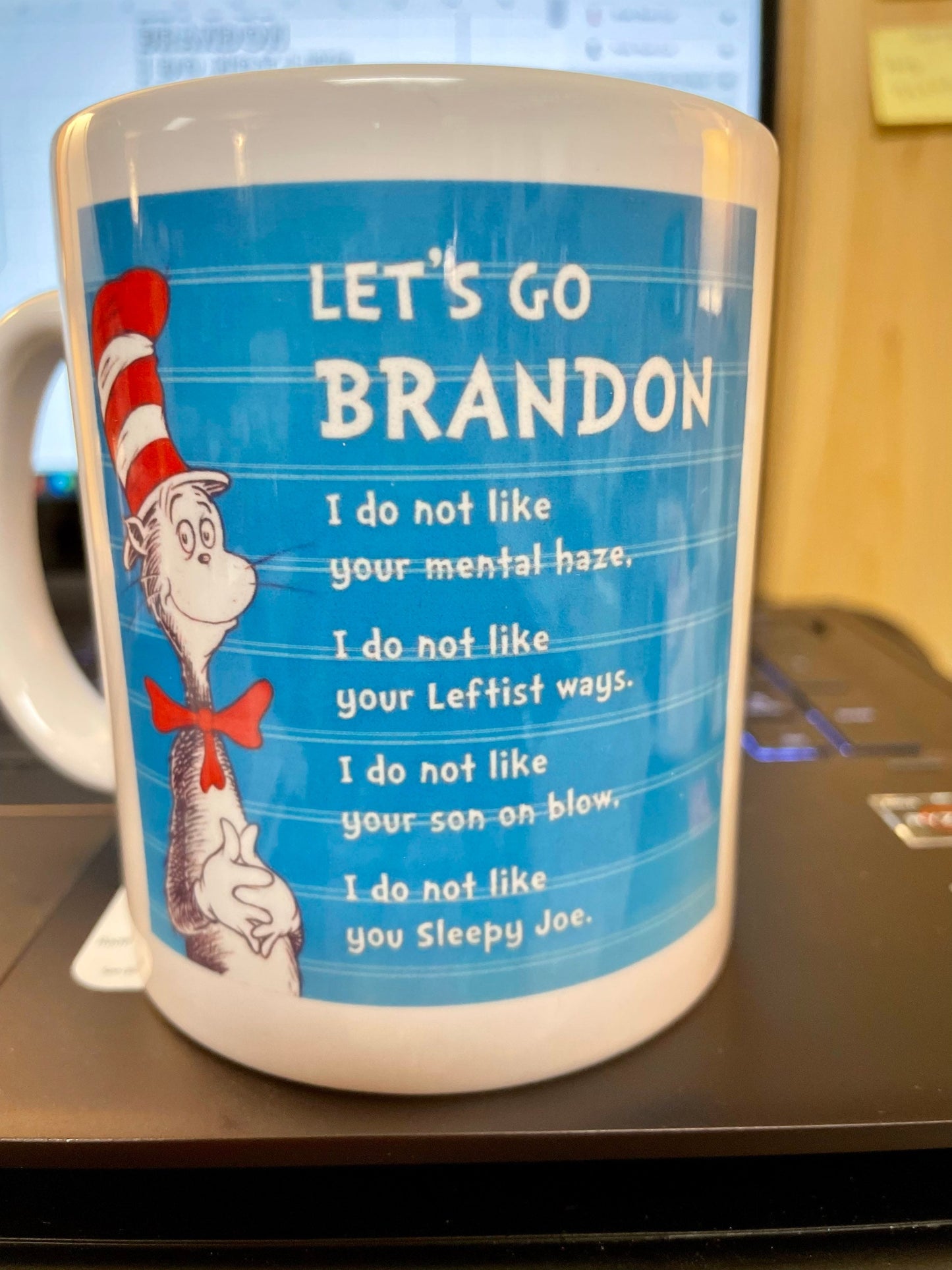 SALE! Let’s Go Brandon! Enjoy your coffee in this 14 ounce ceramic coffee cup!