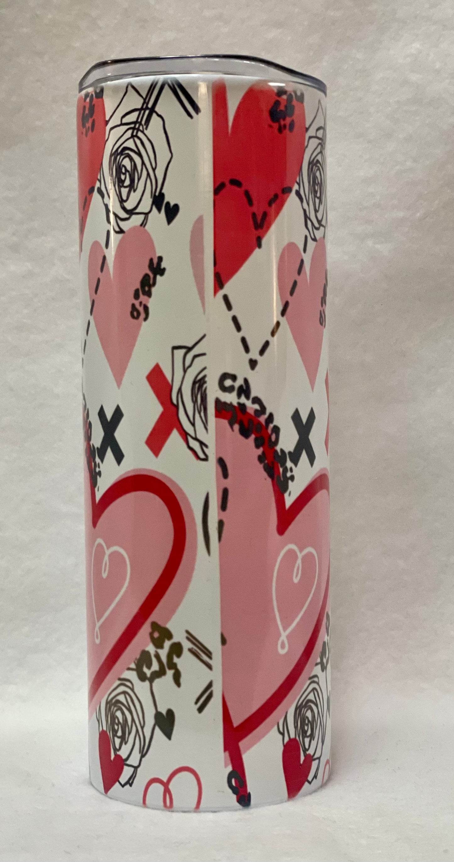 Happy Valentines Day! Enjoy a beverage in this 20oz skinny Tumbler.