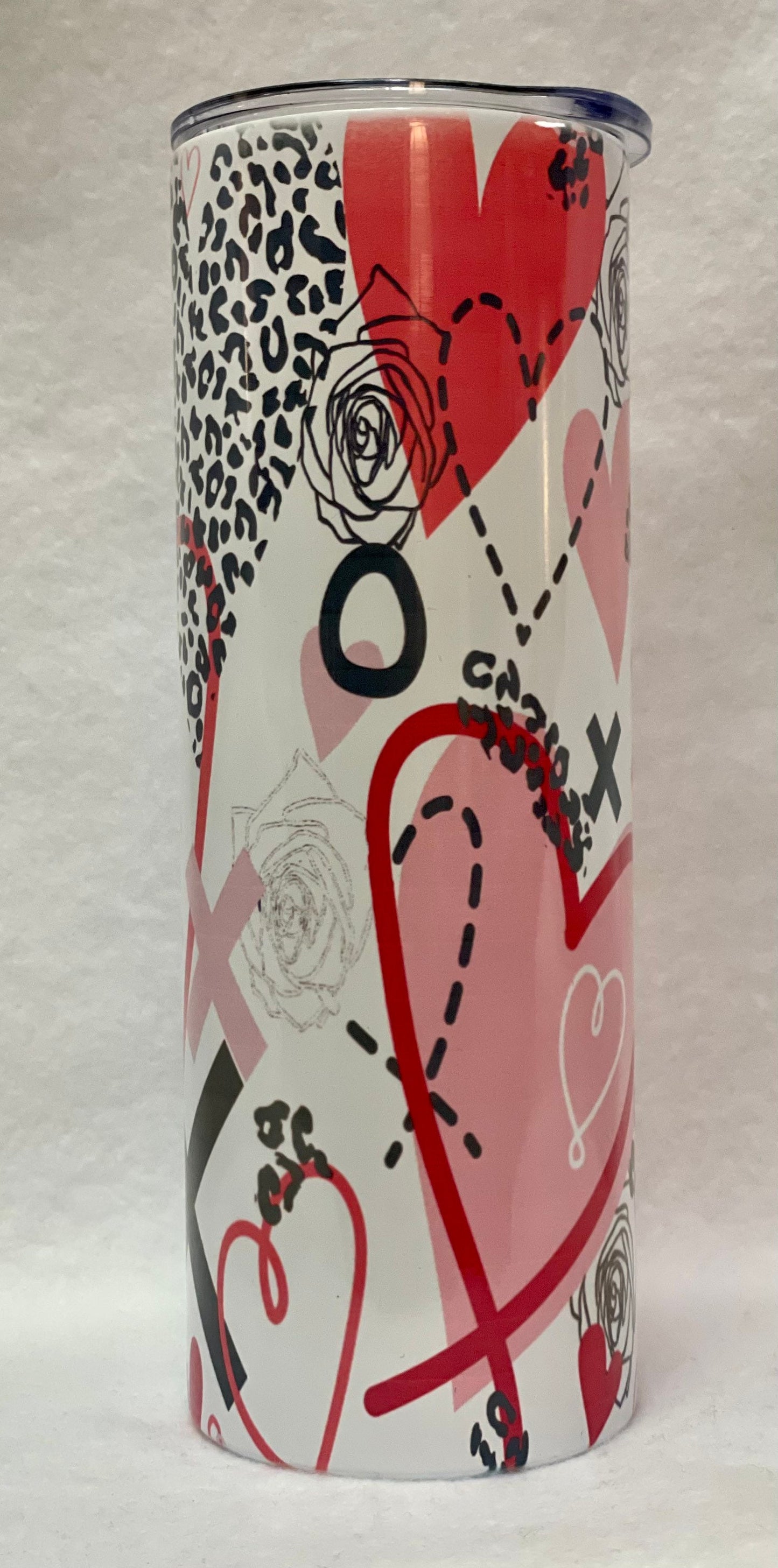 Happy Valentines Day! Enjoy a beverage in this 20oz skinny Tumbler.