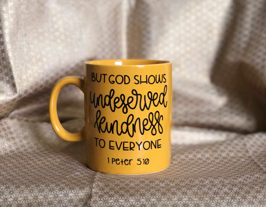 But God shows.... Enjoy your coffee in this 11 ounce ceramic coffee cup!