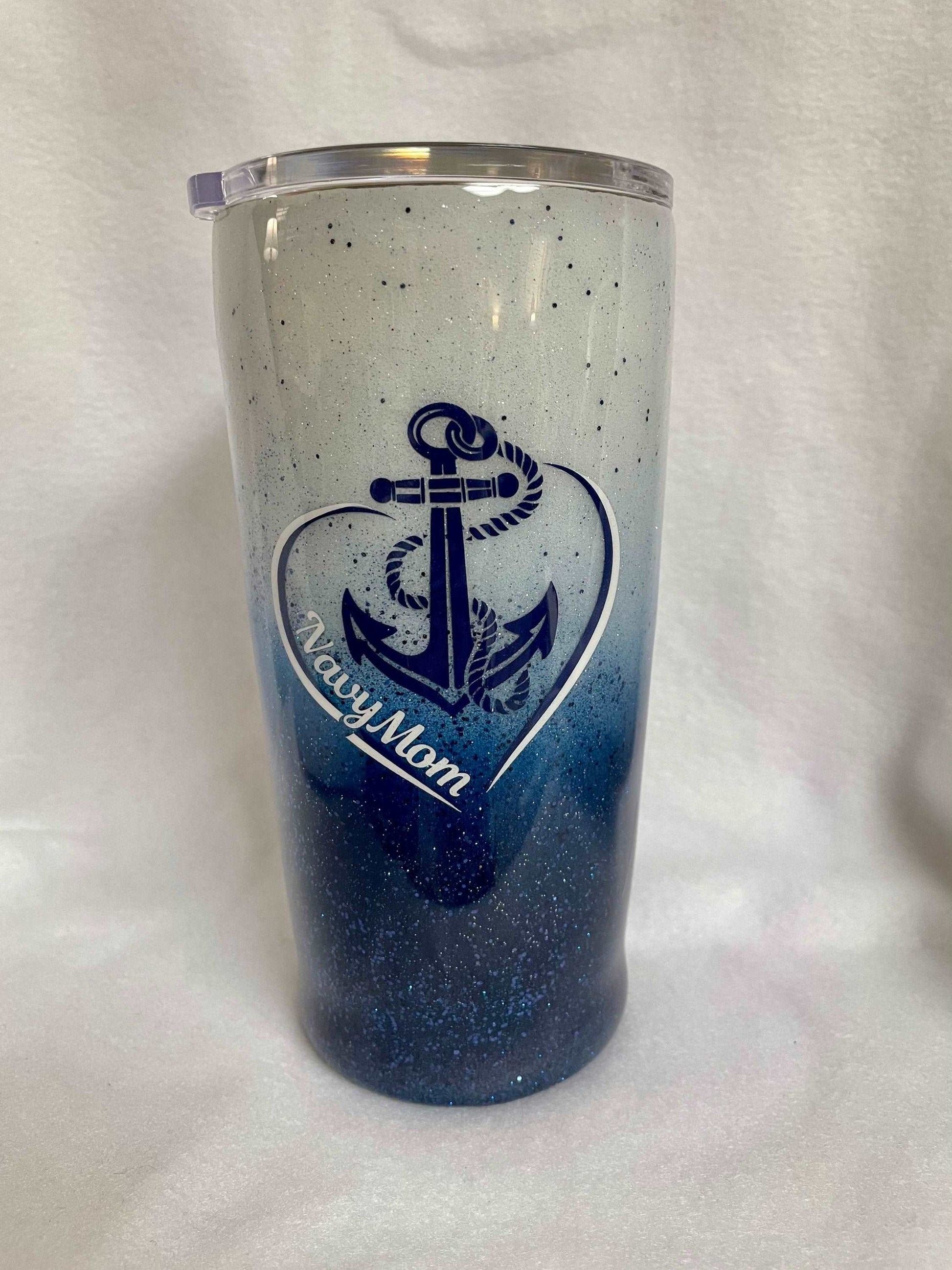 Are you a Navy mom? Enjoy a beverage in this 20oz Tumbler.