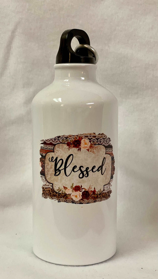 Are you Blessed? Enjoy a cold beverage in this 16 oz Aluminum Sports Bottle