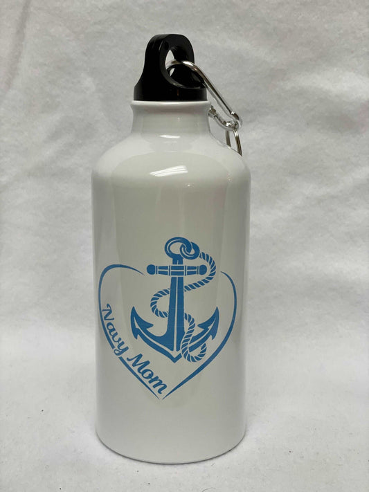 Are you a Navy mom? Enjoy a cold beverage in this 16 oz Aluminum Sports Bottle