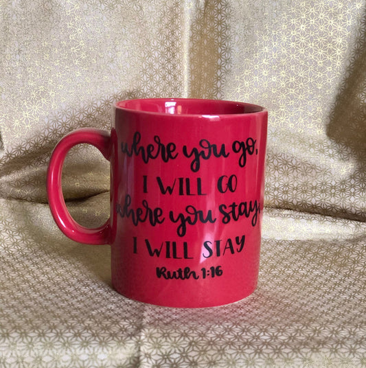 Where you go...... Enjoy your coffee in this 11 ounce ceramic coffee cup!