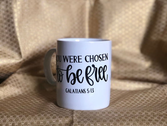 You were chosen.... Enjoy your coffee in this 14 ounce ceramic coffee cup!