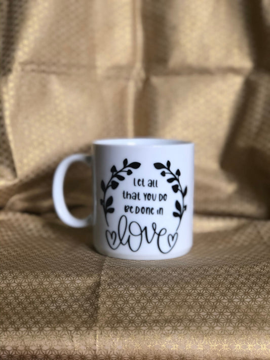 Let all that you do....Enjoy your coffee in this 14 ounce ceramic coffee cup!