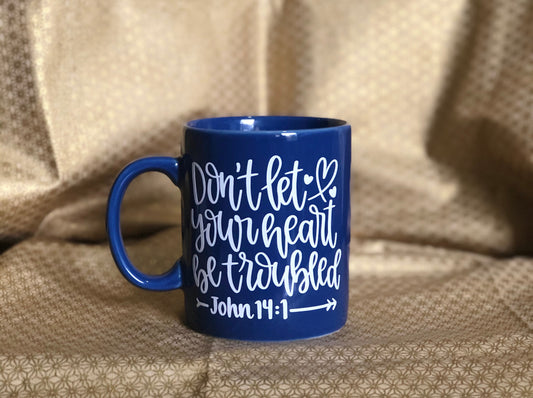 Don’t let your heart.... Enjoy your coffee in this 14 ounce ceramic coffee cup!