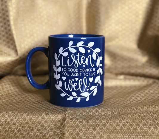Listen....Enjoy your coffee in this 14 ounce ceramic coffee cup!