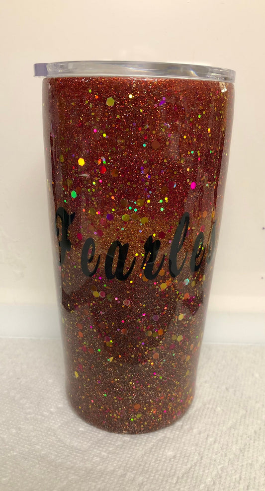 Enjoy a beverage in this Fearless 20oz Tumbler.