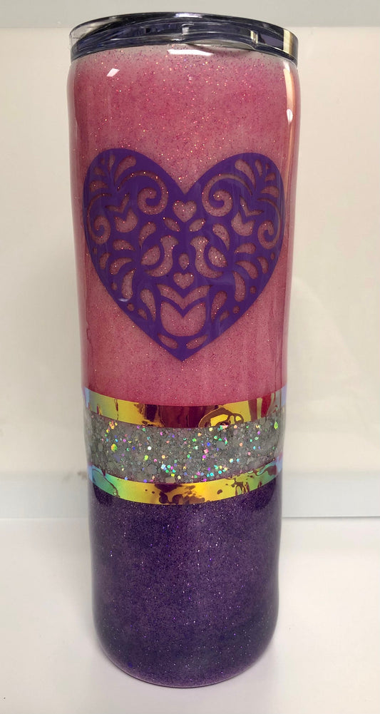 For that special valentine..Enjoy a beverage in this 20oz  skinny Tumbler.