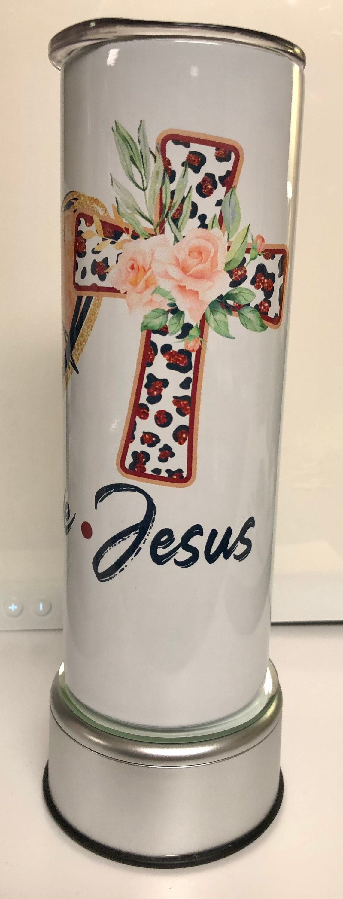 Enjoy a beverage in this 20oz  skinny Tumbler.