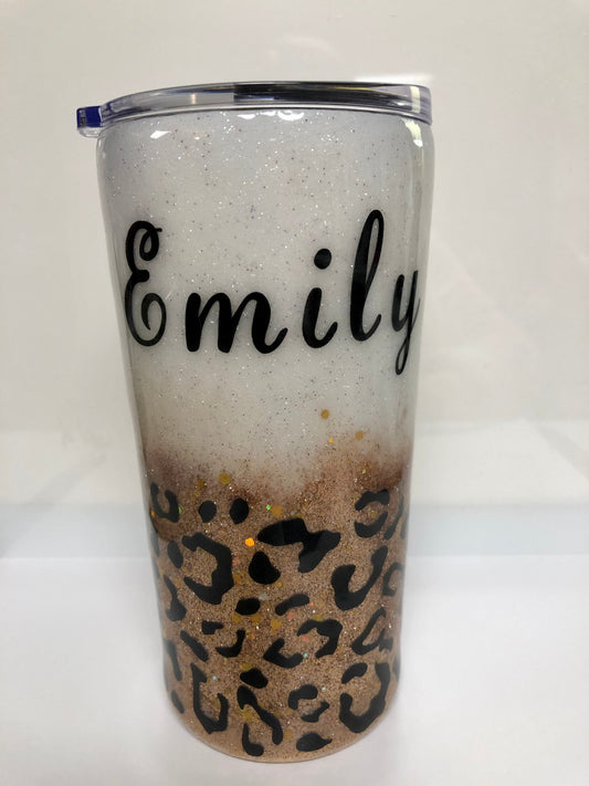 You can Personalize your own tumbler. Enjoy your coffee or cold drink in this 20oz Tumbler.