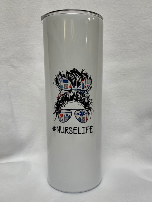 For all you Nurses... Enjoy a beverage in this 20oz  skinny Tumbler.