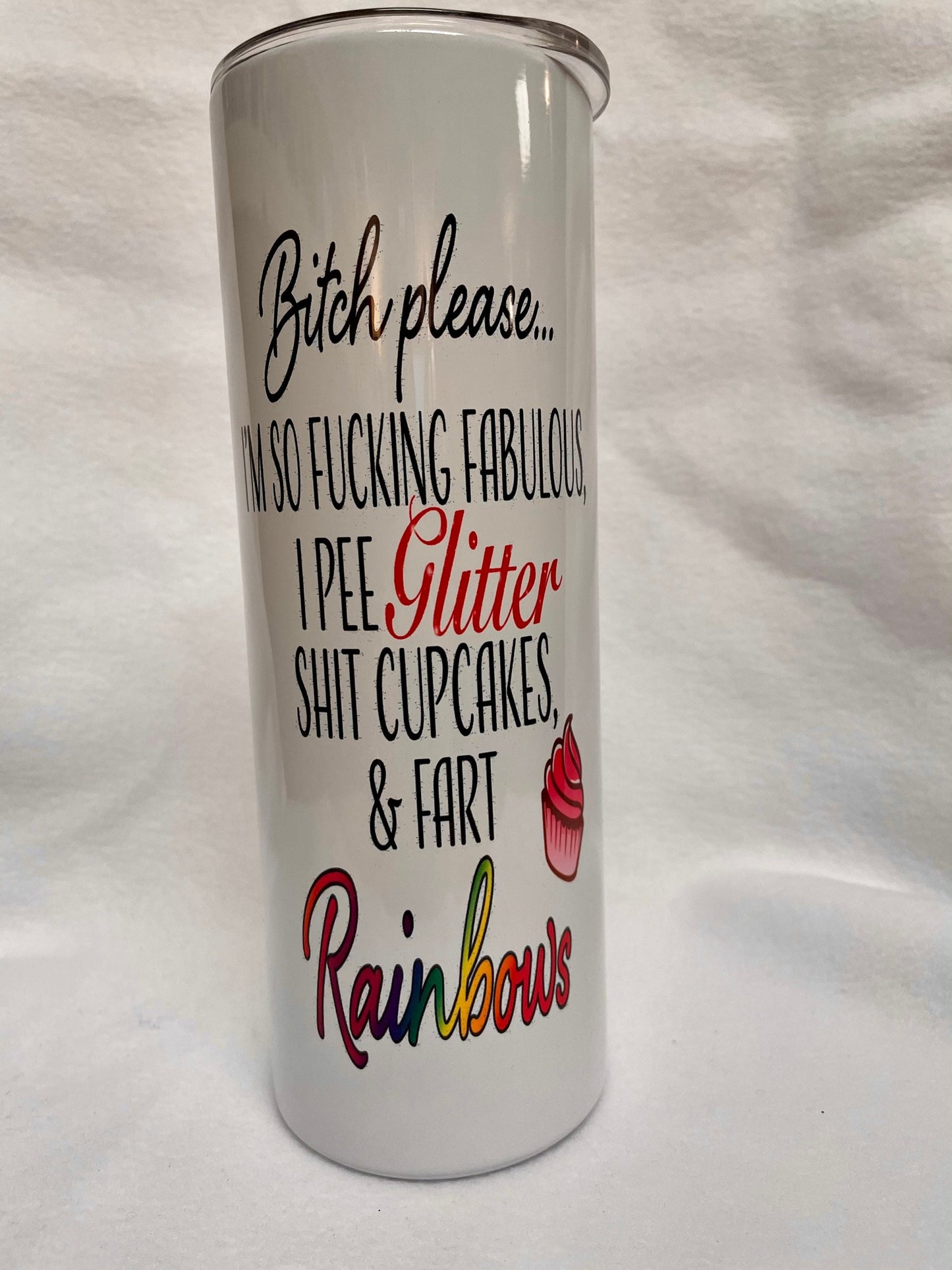 Enjoy a beverage in this 20oz  skinny Tumbler.