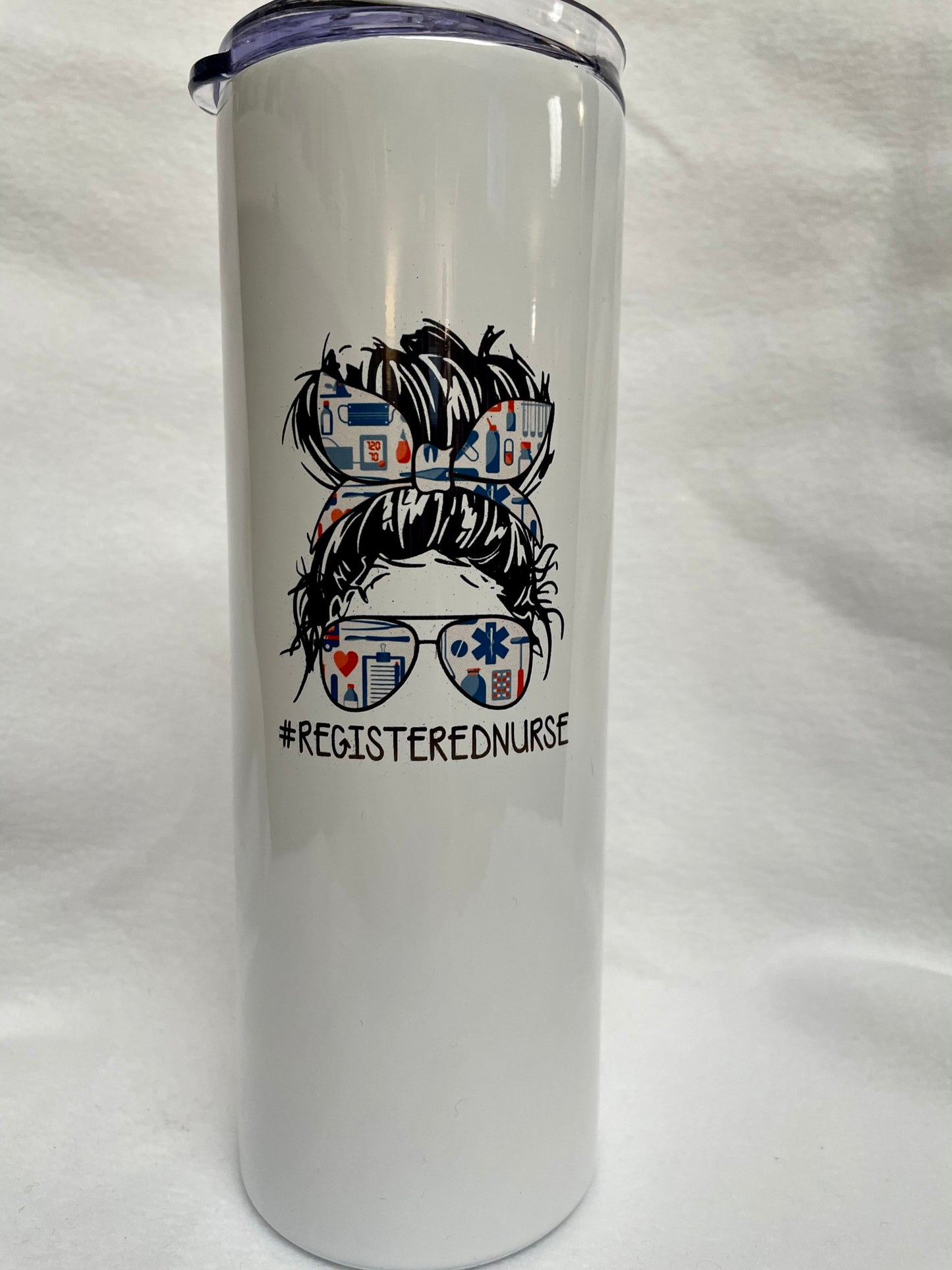 For all the Nurses out there... Enjoy a beverage in this 20oz  skinny Tumbler.