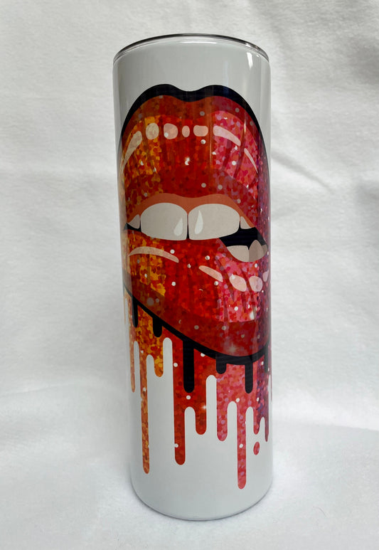 Enjoy a beverage in this 20oz  skinny Tumbler.