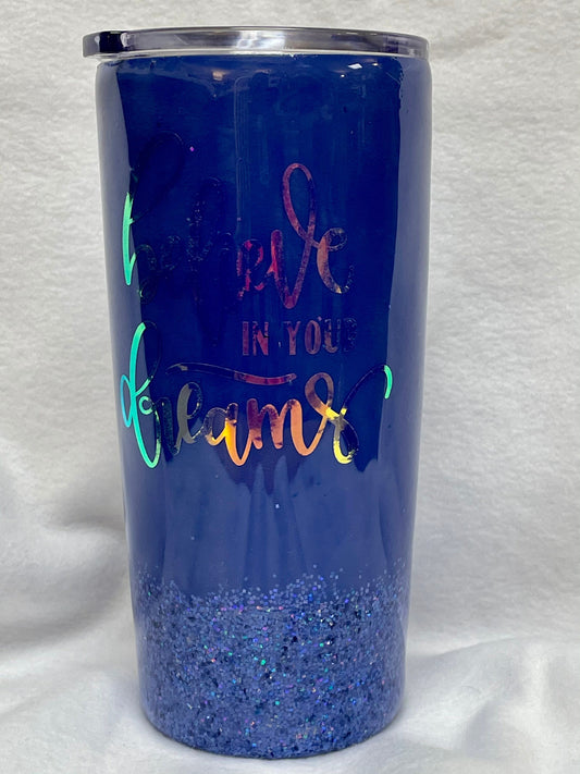 Enjoy a beverage in this Fearless with Giraffe 20oz Tumbler.