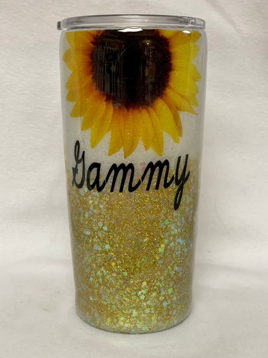 Love Sunflowers? Enjoy a beverage in this 20oz Tumbler.