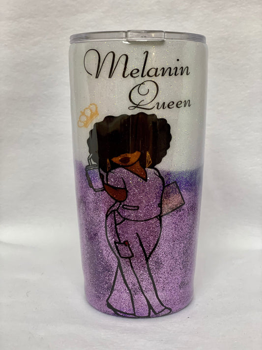 Melanin Queen! Enjoy a beverage in this 20oz Tumbler.