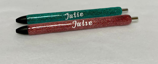 Personalized Glitter Epoxy pens set of 2