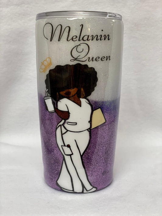 Melanin Queen! Enjoy a beverage in this 20oz Tumbler.