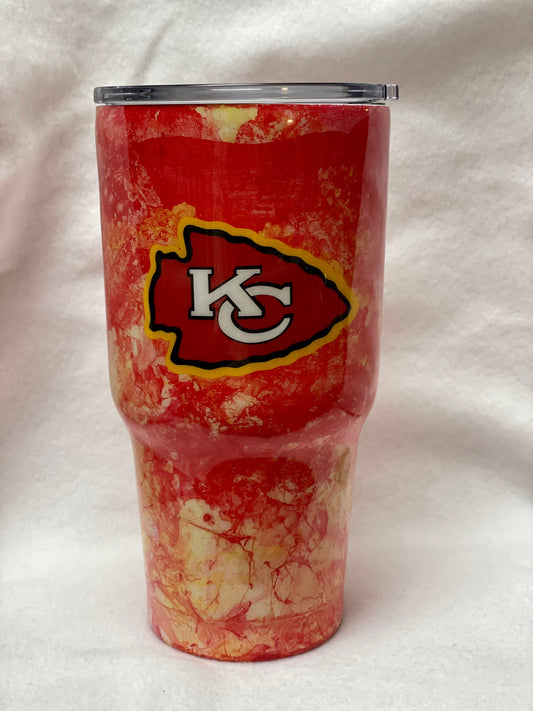 For all the Kansas City Chiefs fans! Enjoy a beverage in this 30 oz Tumbler.