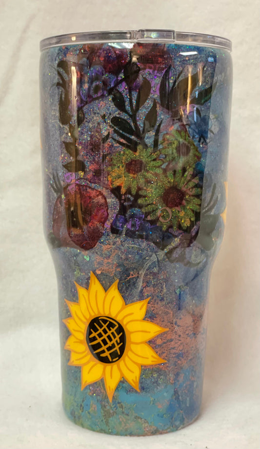 Love sunflowers? Enjoy a beverage in this 30 oz Tumbler.