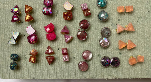 Resin earrings for that special someone with pierced ears