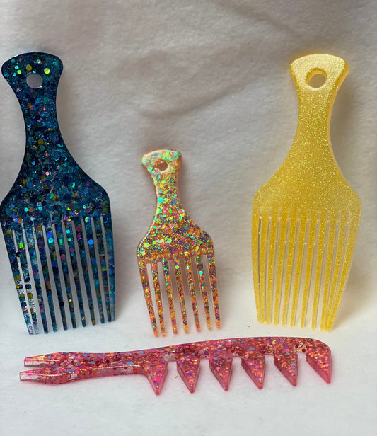 Resin hair comb set