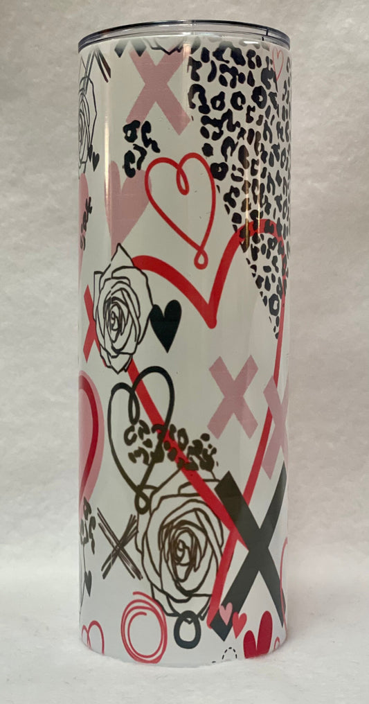 Happy Valentines Day! Enjoy a beverage in this 20oz  skinny Tumbler.