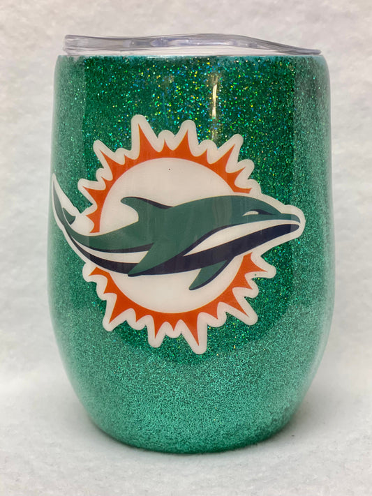 Love the Miami Dolphins? Enjoy a beverage in this 12oz Tumbler.